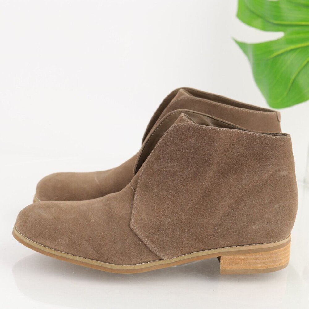 Blondo Womens Verona Boot Size 8.5 Waterproof Tan Suede Laceles Pull On Bootie - Picture 6 of 11